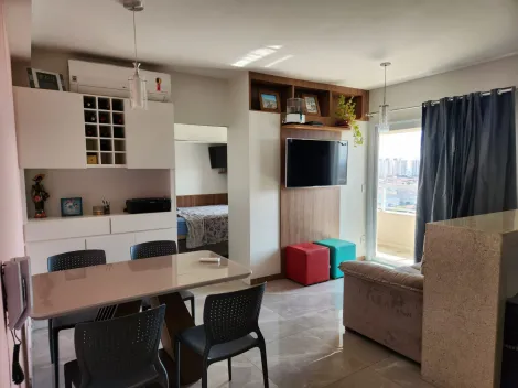 Lindo apartamento tipo studio com 45,61m² de área útil. Com armário dividindo ambientes, banheiro com cuba e box, cozinha e lavanderia planejada, ampla sacada e 02 vagas . Localização privilegiada, próximo da Santa Casa, farmácia, bancos e supermercado.